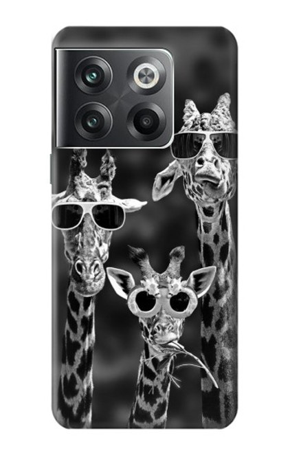 S2327 Girafes avec lunettes de soleil Etui Coque Housse pour OnePlus Ace Pro