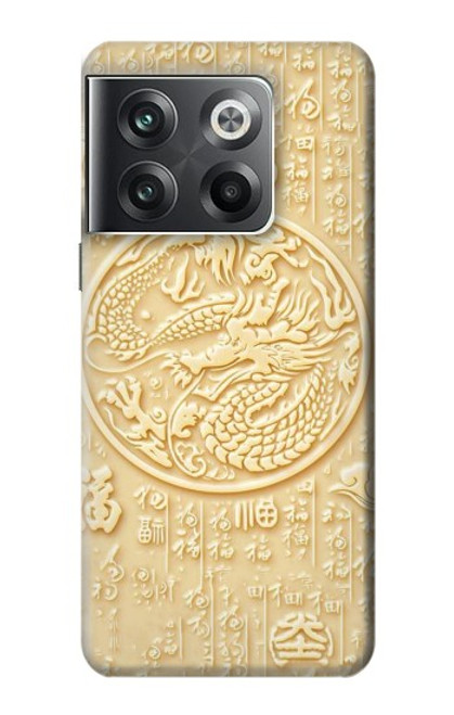 S3288 Peinture blanche du Dragon de Jade Etui Coque Housse pour OnePlus Ace Pro