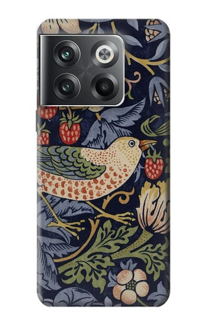 S3791 William Morris Strawberry Thief Fabric Etui Coque Housse pour OnePlus Ace Pro