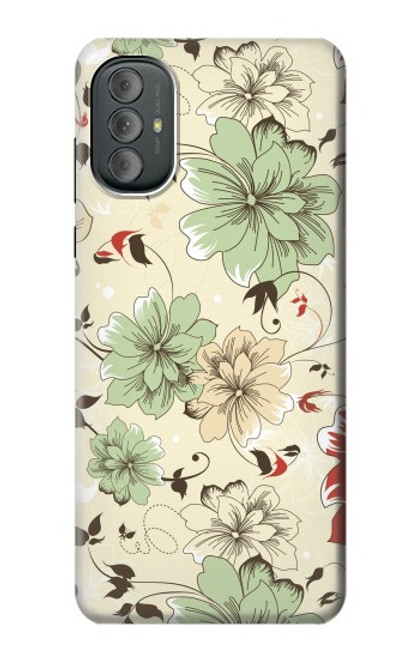 S2179 Motif Fleur Floral Art Millésime Etui Coque Housse pour Motorola Moto G Power 2022, G Play 2023