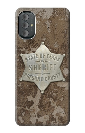 S2868 Texas Presidio shérif du comté Badge Etui Coque Housse pour Motorola Moto G Power 2022, G Play 2023