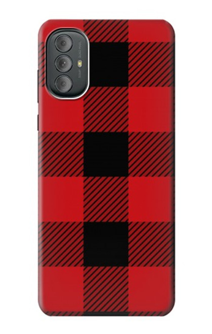 S2931 Rouge Buffle motif de vérification Etui Coque Housse pour Motorola Moto G Power 2022, G Play 2023