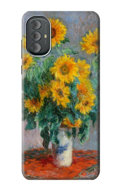 S2937 Claude Monet Bouquet de tournesols Etui Coque Housse pour Motorola Moto G Power 2022, G Play 2023