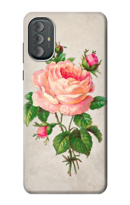 S3079 Rose Rose millésimé Etui Coque Housse pour Motorola Moto G Power 2022, G Play 2023