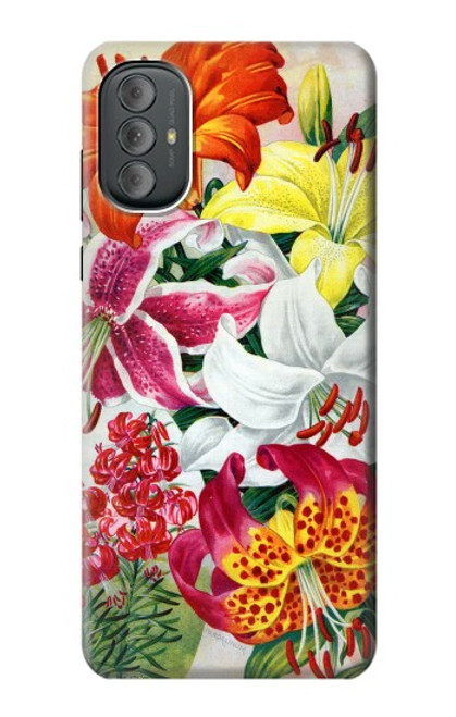 S3205 Fleurs Art Retro Etui Coque Housse pour Motorola Moto G Power 2022, G Play 2023