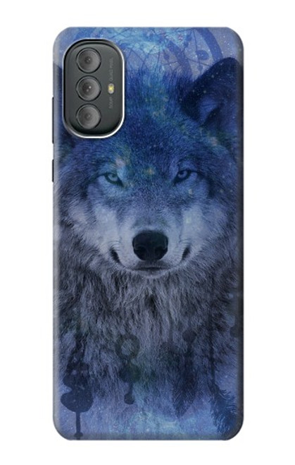 S3410 Loup Dream Catcher Etui Coque Housse pour Motorola Moto G Power 2022, G Play 2023