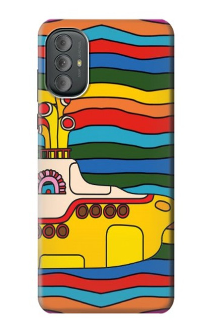 S3599 Hippie submarin Jaune Etui Coque Housse pour Motorola Moto G Power 2022, G Play 2023