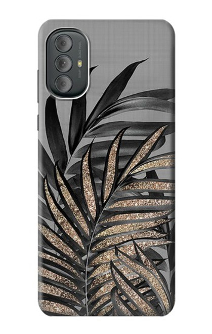 S3692 Feuilles de palmier gris noir Etui Coque Housse pour Motorola Moto G Power 2022, G Play 2023