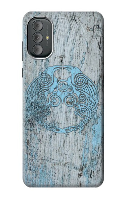 S3829 Huginn et Muninn Twin Ravens Norse Etui Coque Housse pour Motorola Moto G Power 2022, G Play 2023