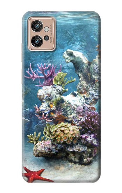 S0227 L'aquarium Etui Coque Housse pour Motorola Moto G32