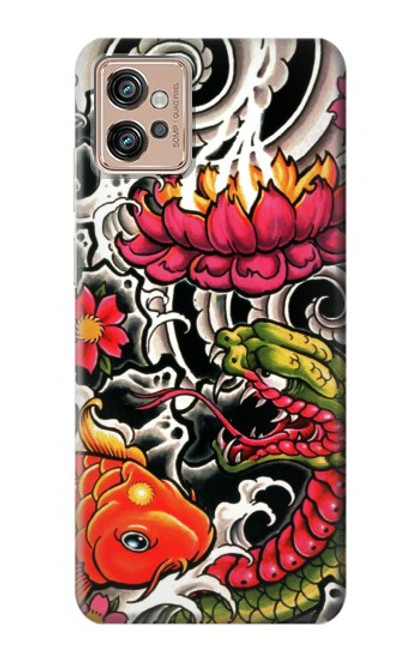 S0605 Yakuza tatouage Etui Coque Housse pour Motorola Moto G32