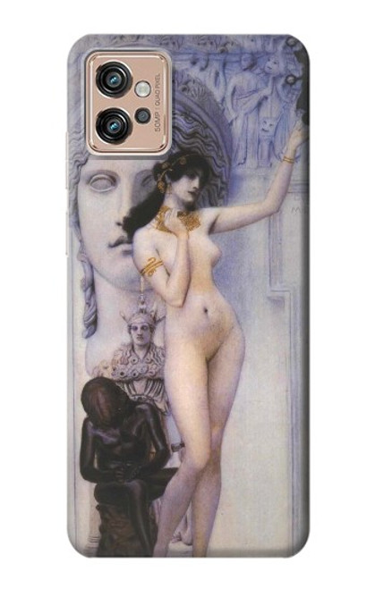 S3353 Gustav Klimt Allégorie de la sculpture Etui Coque Housse pour Motorola Moto G32