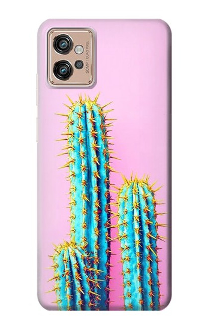 S3673 Cactus Etui Coque Housse pour Motorola Moto G32