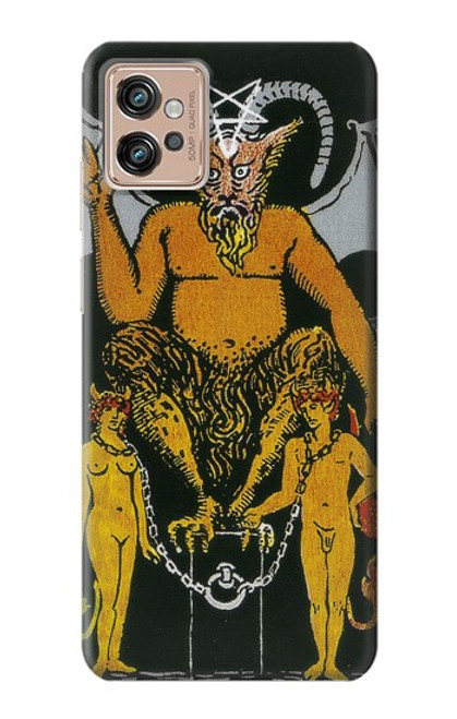 S3740 Carte de tarot le diable Etui Coque Housse pour Motorola Moto G32