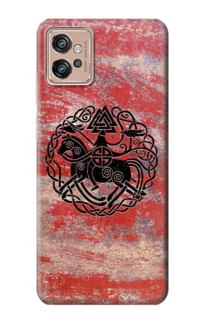 S3831 Symbole antique nordique viking Etui Coque Housse pour Motorola Moto G32