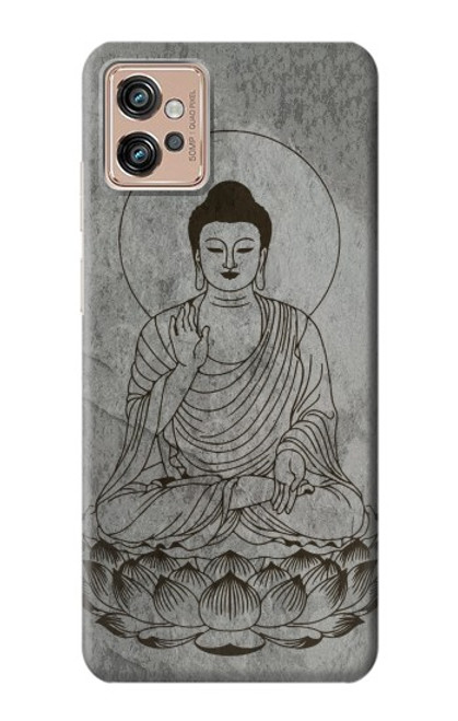 S3873 Dessin au trait Bouddha Etui Coque Housse pour Motorola Moto G32