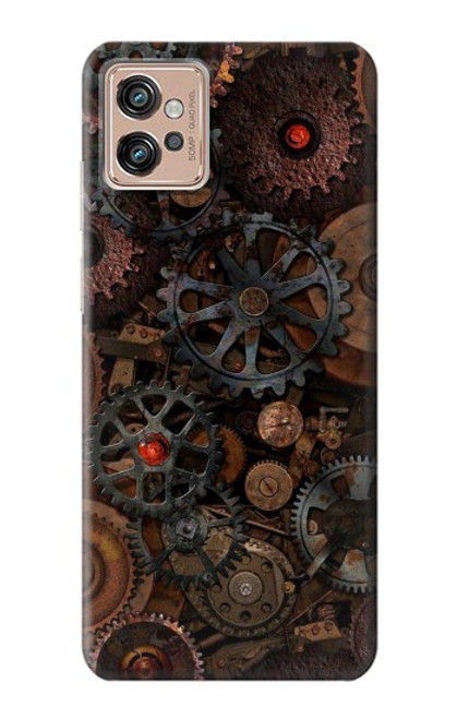 S3884 Engrenages Mécaniques Steampunk Etui Coque Housse pour Motorola Moto G32