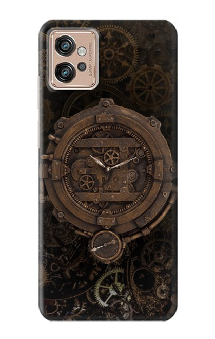 S3902 Horloge Steampunk Etui Coque Housse pour Motorola Moto G32