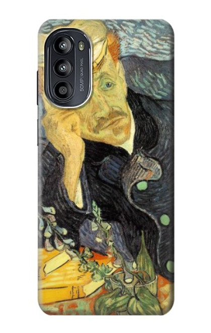 S0212 Van Gogh Portrait du Dr Gachet Etui Coque Housse pour Motorola Moto G52, G82 5G