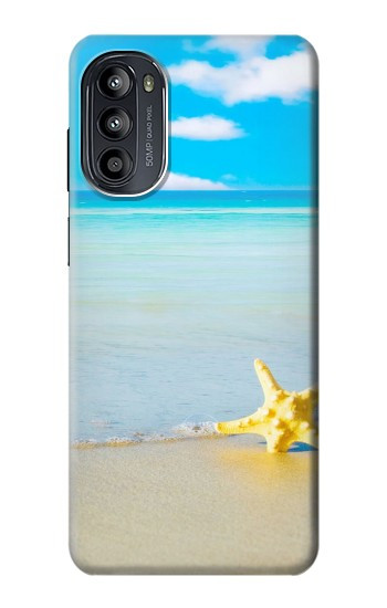 S0911 Détendez-vous à la plage Etui Coque Housse pour Motorola Moto G52, G82 5G