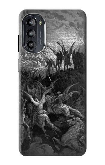 S1026 Gustave Doré Paradis perdu Etui Coque Housse pour Motorola Moto G52, G82 5G