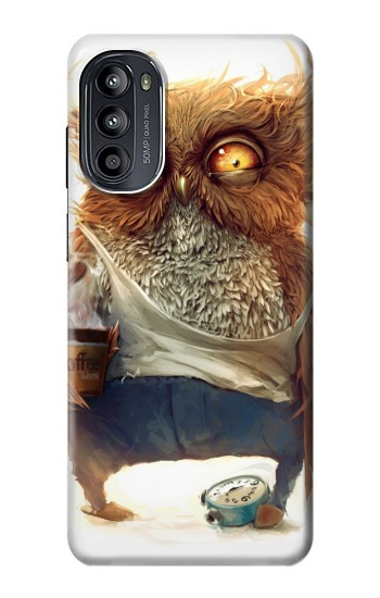 S1133 Réveillez-vous Chouette Etui Coque Housse pour Motorola Moto G52, G82 5G