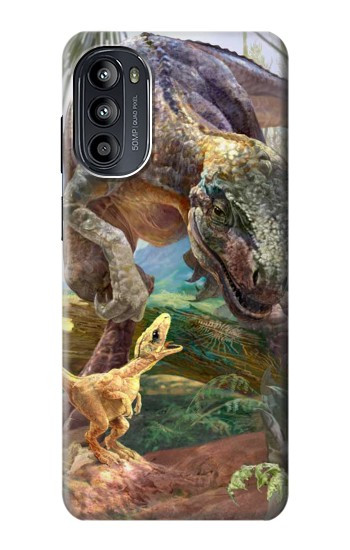 S1290 Dinosaures T-Rex Etui Coque Housse pour Motorola Moto G52, G82 5G