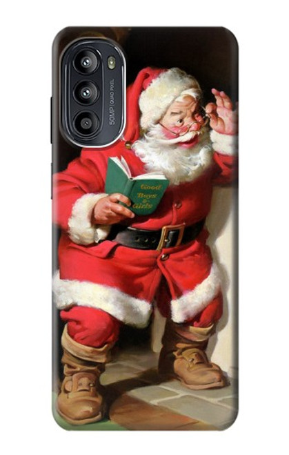 S1417 Père Noël Joyeux Noël Etui Coque Housse pour Motorola Moto G52, G82 5G