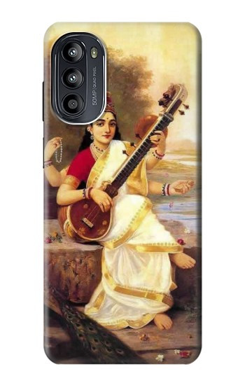 S1420 Saraswati déesse hindoue Etui Coque Housse pour Motorola Moto G52, G82 5G