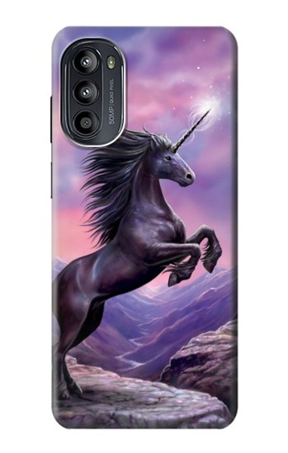 S1461 Licorne Fantaisie Cheval Etui Coque Housse pour Motorola Moto G52, G82 5G