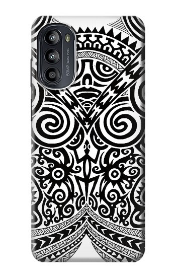 S1655 Tatouage maori Etui Coque Housse pour Motorola Moto G52, G82 5G