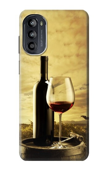 S2042 Raisin Vignoble Raisins Bouteille Rouge Vin Etui Coque Housse pour Motorola Moto G52, G82 5G