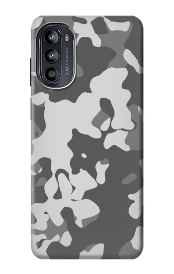 S2186 Gris Camo Camouflage Imprimé graphique Etui Coque Housse pour Motorola Moto G52, G82 5G