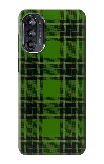 S2373 Motif vert Tartan Etui Coque Housse pour Motorola Moto G52, G82 5G