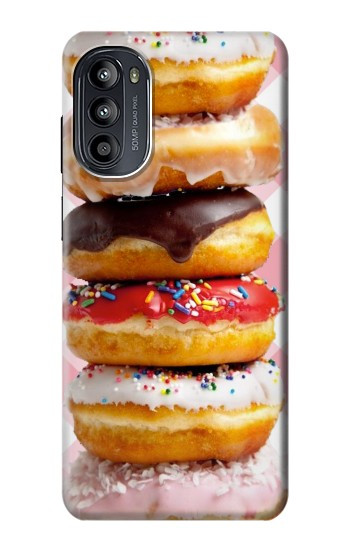 S2431 Fantaisie douce Donuts Etui Coque Housse pour Motorola Moto G52, G82 5G