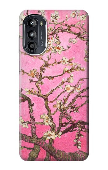 S2449 Fleur rose Amandier Van Gogh Etui Coque Housse pour Motorola Moto G52, G82 5G