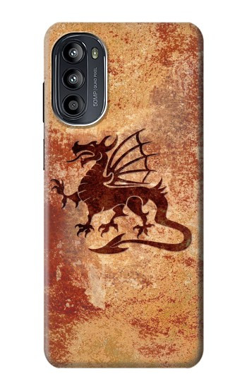 S2485 Dragon métal Texture imprimé graphique Etui Coque Housse pour Motorola Moto G52, G82 5G