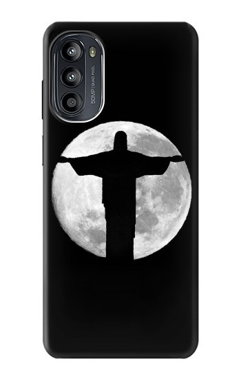 S2511 Jésus-Christ Statue Rio de Janeiro Etui Coque Housse pour Motorola Moto G52, G82 5G
