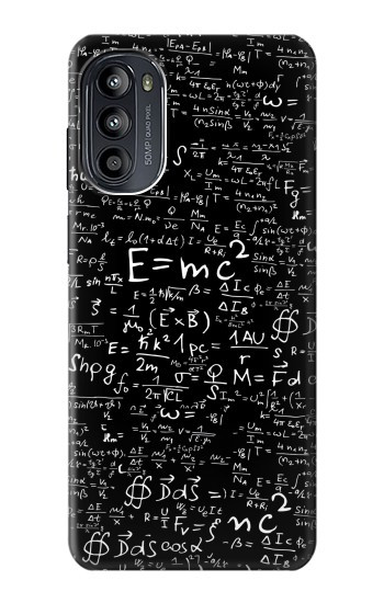 S2574 Mathématiques Physique Noirboard équation Etui Coque Housse pour Motorola Moto G52, G82 5G