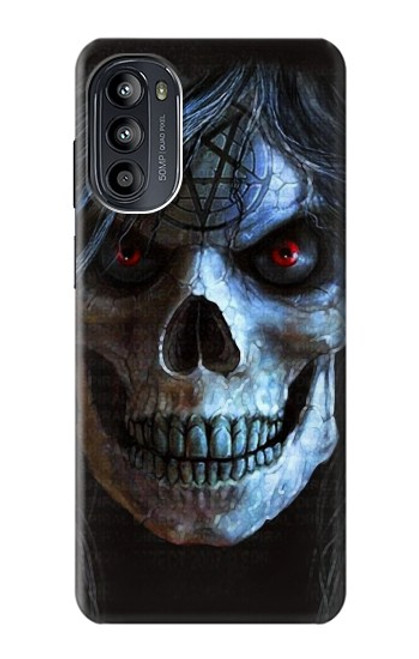 S2585 Mal mort Crâne Pentacle Etui Coque Housse pour Motorola Moto G52, G82 5G
