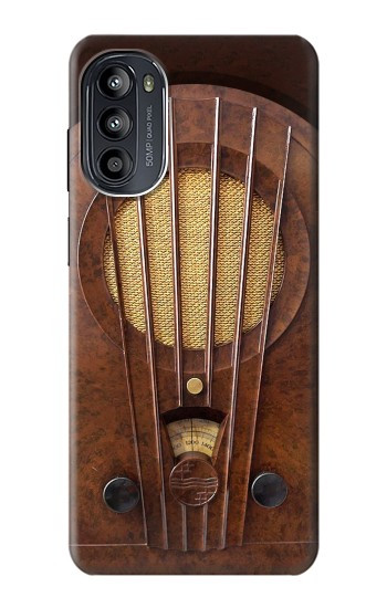 S2655 Deco Radio bakélite millésimé Etui Coque Housse pour Motorola Moto G52, G82 5G