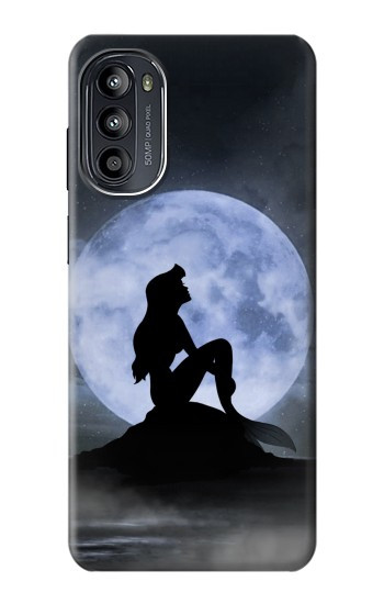 S2668 Silhouette sirène Lune Nuit Etui Coque Housse pour Motorola Moto G52, G82 5G