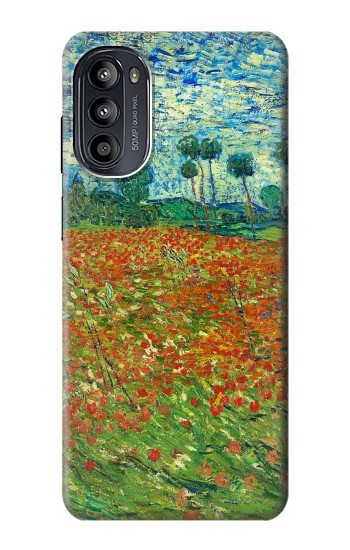 S2681 Champ de coquelicots Vincent Van Gogh Etui Coque Housse pour Motorola Moto G52, G82 5G