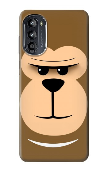 S2721 Mignon grincheux Singe Dessin animé Etui Coque Housse pour Motorola Moto G52, G82 5G