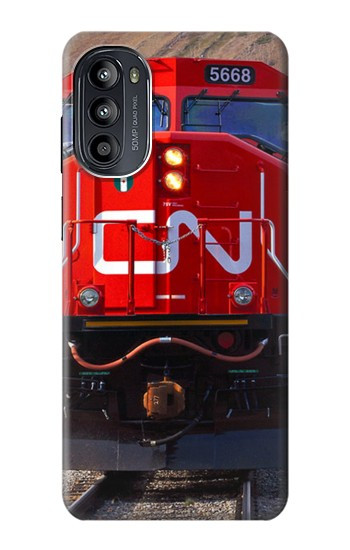 S2774 Train Canada Nationale des chemins de fer Etui Coque Housse pour Motorola Moto G52, G82 5G