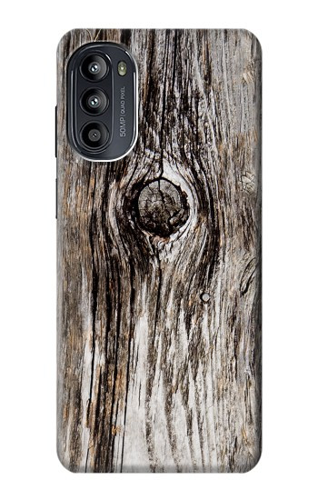 S2844 Vieux bois d'écorce graphique Etui Coque Housse pour Motorola Moto G52, G82 5G