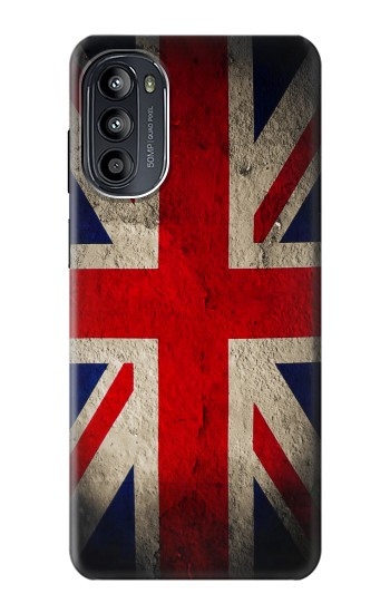 S2894 Drapeau britannique millésimé Etui Coque Housse pour Motorola Moto G52, G82 5G