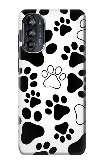 S2904 Chien d'impression de patte Etui Coque Housse pour Motorola Moto G52, G82 5G