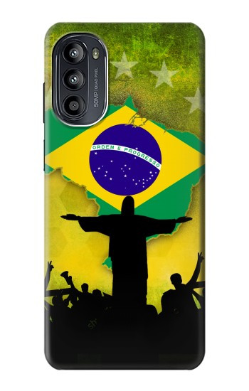 S2981 Brésil Football Football Etui Coque Housse pour Motorola Moto G52, G82 5G