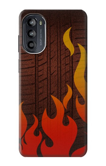 S2988 Voiture de rallye Neumáticos Feu Etui Coque Housse pour Motorola Moto G52, G82 5G